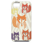 MonogrammVintage Fox-Kunst rotes Retro iphone 5 iPhone 5 Hüllen