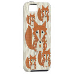 MonogrammVintages Fox-Kunst-Elfenbein-Zickzack iph iPhone 5 Case