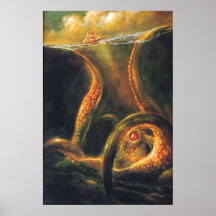 Monster-Krake Plakatdrucke