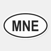 Montenegro "MNE " Ovaler Aufkleber