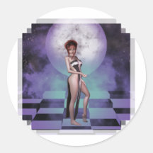 MoonDancer 01 Runde Aufkleber