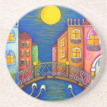 Moonlit Venedig-Untersetzer durch Lisa Lorenz