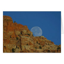 Moonrise über den Klippen in Zion Karten