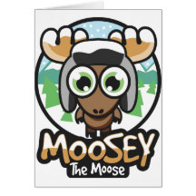 moosey Winter Grußkarte