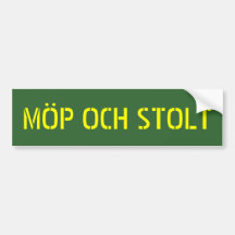 MÖP OCH STOLT AUTO AUFKLEBER