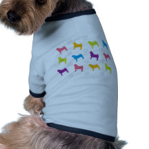 Mops färbt Herzen und Sterne! Hunde-t-shirt