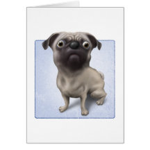 Mops Grußkarten