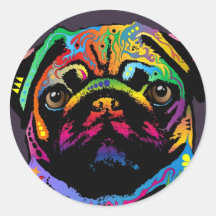 Mops-Hund Sticker