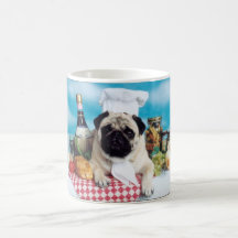 Mops-HundeKoch Kaffee Tassen