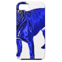 Mops Jack in Blau iPhone 5 Etuis