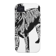 Mops Jack monochrom Case-Mate iPhone 4 Hülle