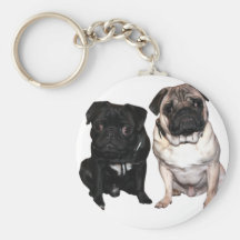 Mops Jack und Richi Schlüsselanhänger