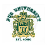 MOPS-UNIVERSITÄTSgrün und Gold poster