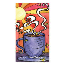 Morgenstrudelsonne Kaffeetasse-Haus-Visitenkarte