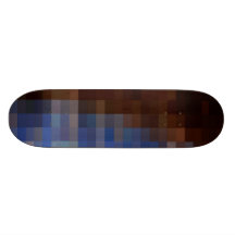 Mosaic Brown-Blue Design Skateboard Deck