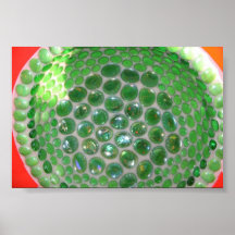 Mosaik des grünen Glases Plakatdruck