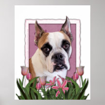 Mothers Day - English Bulldog - Cambridge Poster