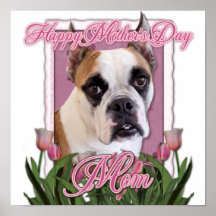 Mothers Day - English Bulldog - Cambridge Posters