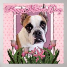 Mothers Day - English Bulldog - Cambridge Print