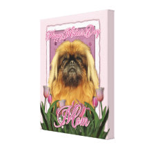 Mothers Day - Pekingese - Pebbles Canvas Print