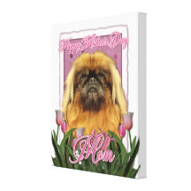 Mothers Day - Pekingese - Pebbles Gallery Wrapped Canvas