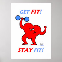 Motivierend Inspirational Herz-Fitness-Plakat