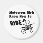 Motocross-Mädchen Magnete