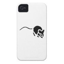 Mouse Vintage Wood Engraving iPhone 4 Case-Mate Cases