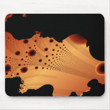 Mousepad Fraktal "Kupfer auf Schwarz"