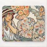 Mousepad:  Mucha - Sprache der Blumen