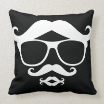 Mr.Mustache Black Pillows