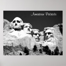 MT Rushmore Poster/Motivational  B/W