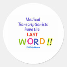 MTs haben das letzte Wort Runde Sticker