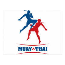 Muay thailändisches postkarte