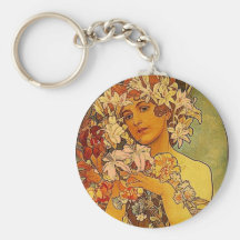 mucha Blumen Schlüsselbänder