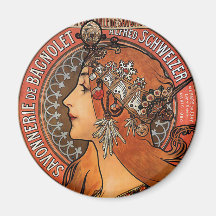 Mucha - Kunst Nouveau Magnete