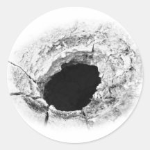 Mudpot oder Loch Runde Sticker