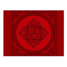 muladhara oder Wurzel chakra Postkarte