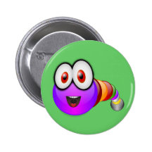 Multi farbiger Wurm Buttons