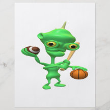 Multitasking trägt alien zur Schau Flyerbedruckung