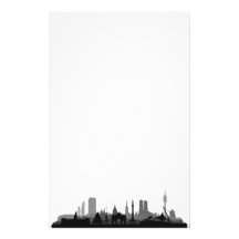 München Stadt Skyline - Geschenkideen Druckpapiere