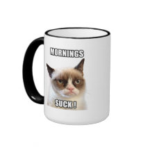 Mürrische Cat™ Morgen sind zum Kotzen Tassen