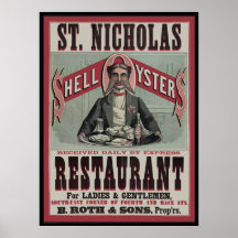 Muschel-Austern-Restaurant Plakatdrucke