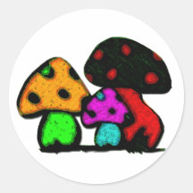 mushroomz runder sticker