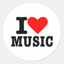 Musik der Liebe I Runder Aufkleber