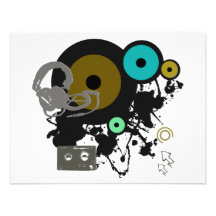 Musik-Grafikdesign! Personalisierte Einladungskarte