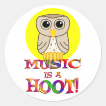 Musik ist ein Schrei Runder Aufkleber