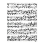 Musik-Kerbe von Johann Sebastian Bach Postkarten