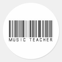 Musik-Lehrer-Bar-Code Runder Aufkleber