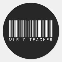 Musik-Lehrer-Bar-Code Sticker